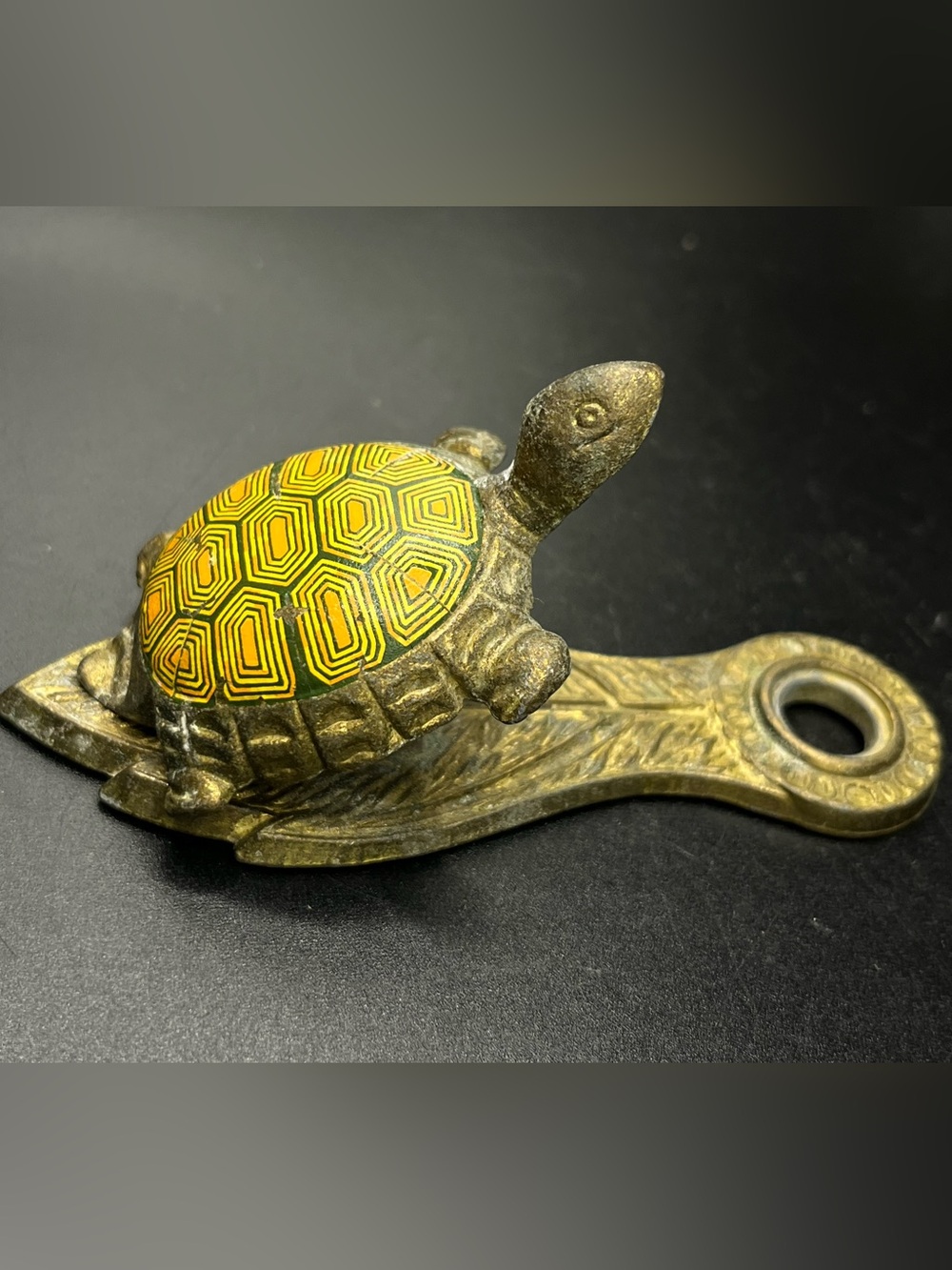 70’s Brass Turtle Wall Hanging Memo Clip Allied Brass